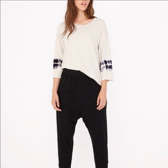 black drop crotch pants